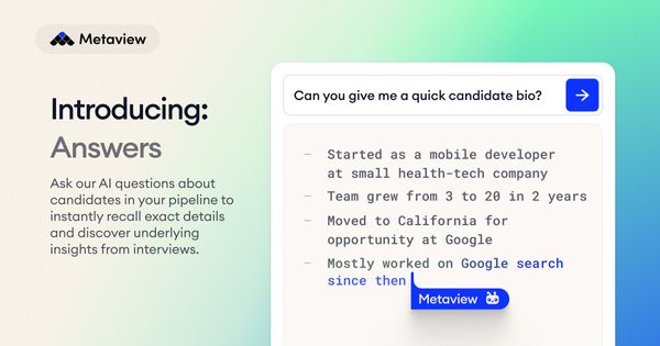 Introducing Answers: The world’s first conversational AI for interviews